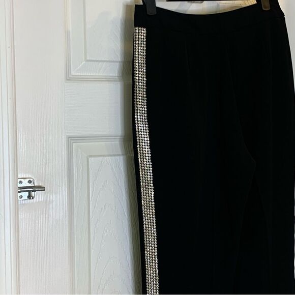 Topshop Diamante Trousers High Rise  Black Size 2 - Picture 6 of 12